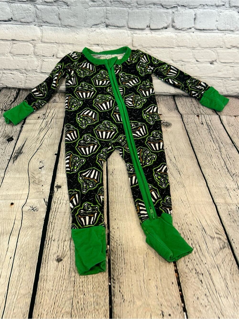 Rad Little Rebels Halloween Cupcake Bamboo Zippie Romper